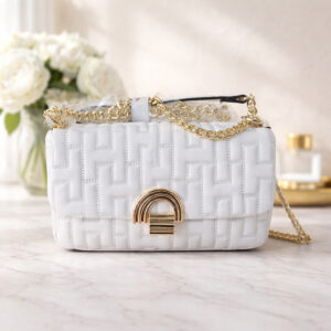 Pochette beige dorée