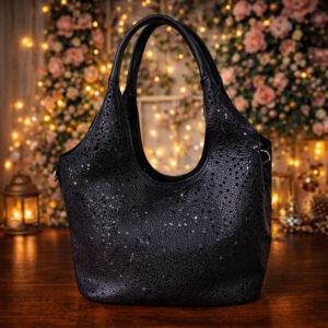 Sac cabas noir, avec pochette