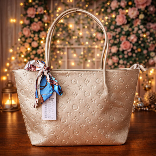 Sac à main "fourre-tout" doré