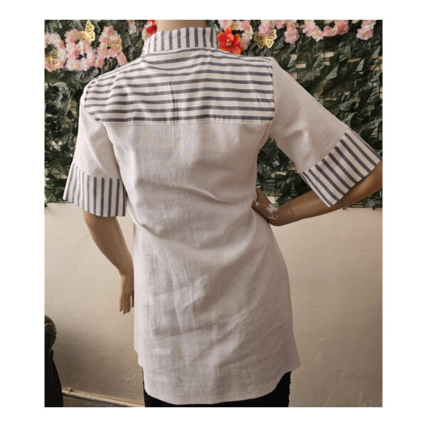 Haut-patch-beige-rayure-3 Haut patch lin uni - rayure beige