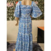 Robe longue imprimée viscose