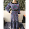 Robe longue imprimée wax multicolore