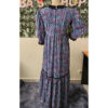 Robe longue imprimée wax multicolore