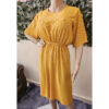 Robe jaune imprimée argentée