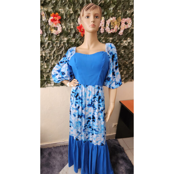 Robe longue patch imprimé thioup