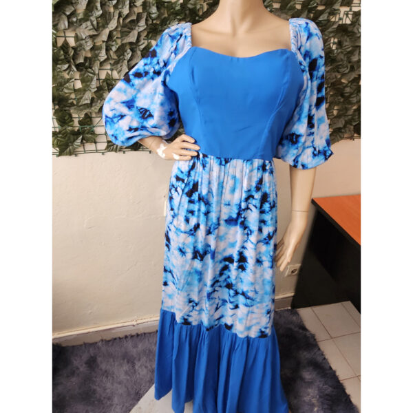 Robe longue patch imprimé thioup
