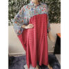 Boubou rouge, patch imprimé fleurette
