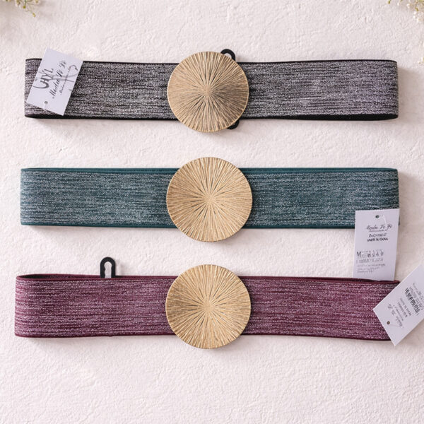 Ceinture métallique à boucle soleil