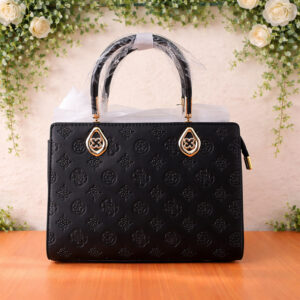 Sac noir à motif avec poignet